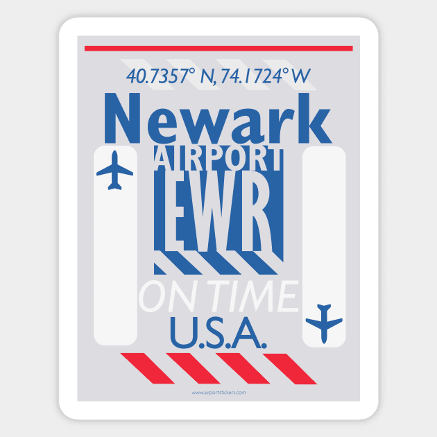 Newark airport code sticker design 20210927 Sticker by Woohoo